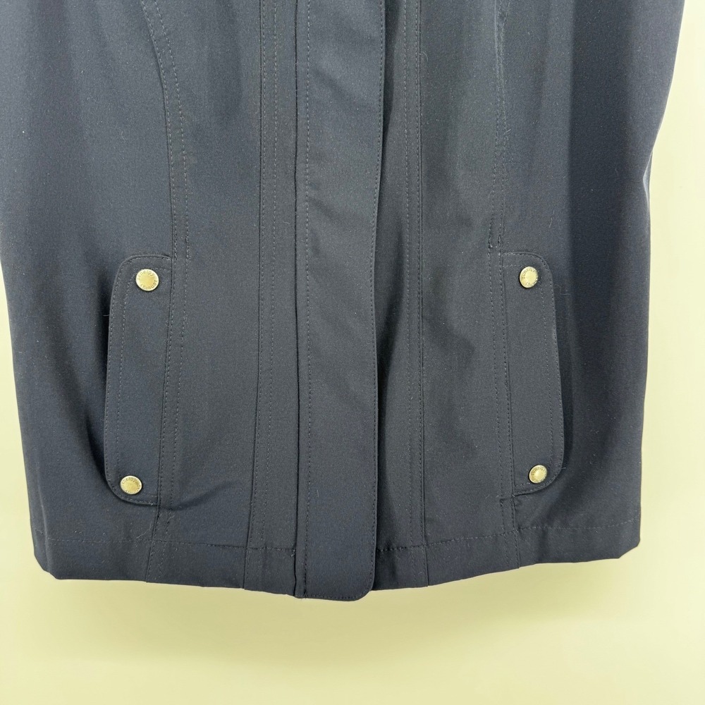 Chicos Zenergy Womens Navy Blue Full Zip Utility Vest Mock Neck Size 0 Small - Picture 9 of 12